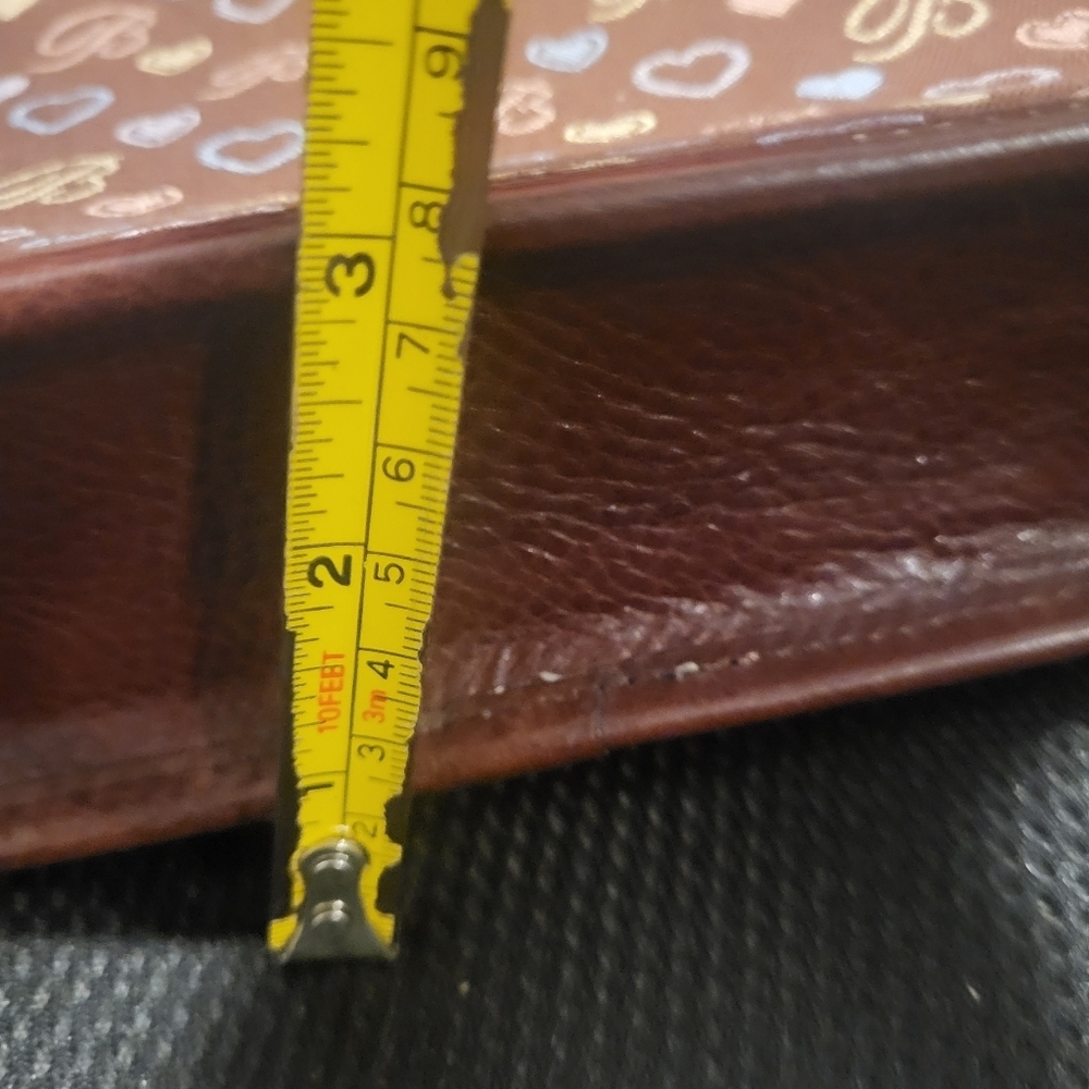 Brighton Brown Heart Pattern Women's Bag Purse Braided Strap - Picture 15 of 15